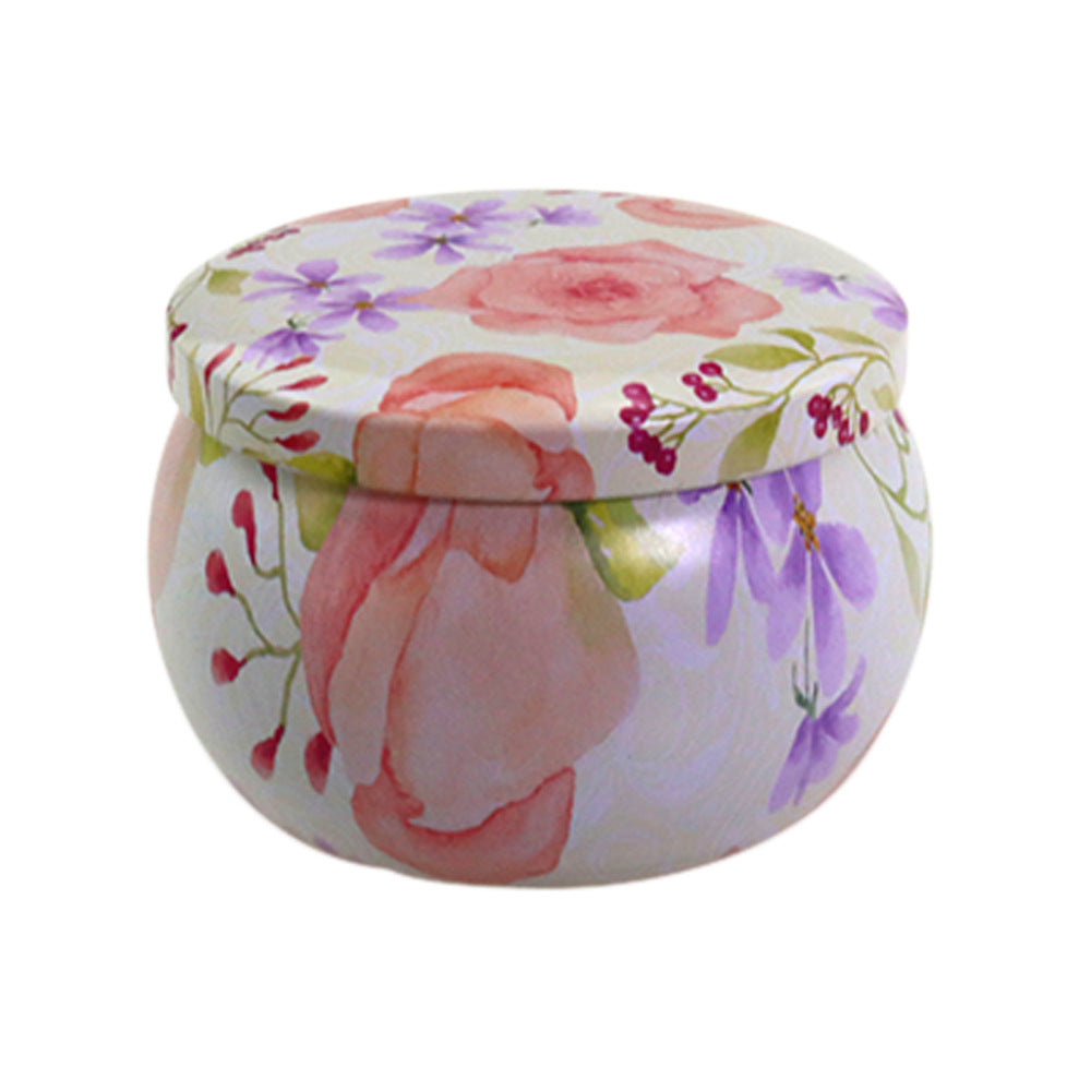 Popular Ethnic Style Aromatherapy Jar Candle Tinplate Wedding Candy Gift Box Round Tea Universal Packaging Box