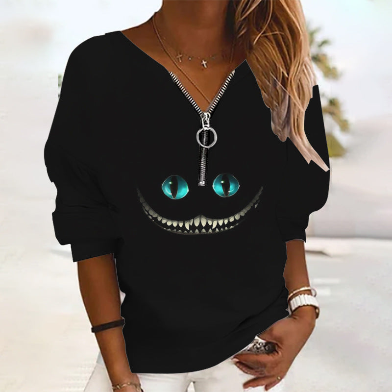 Women's Fashion Halloween Printed Sweater