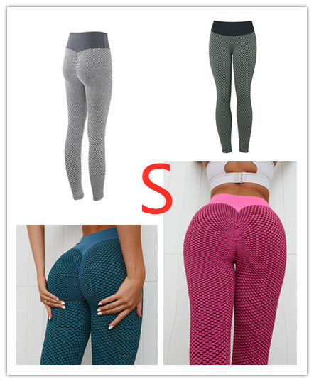 Plaid Leggings Fitness Yoga Pants Women's Seamless High Waist Leggings Breathable Gym