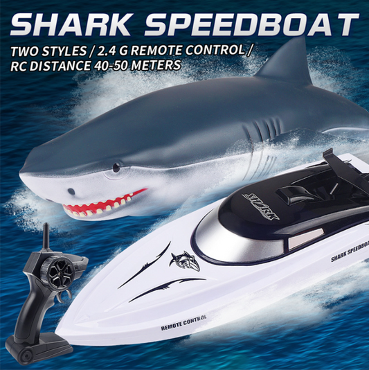 New Electric Shark RC Boat Vehicles Waterproof Swimming Pool Simulation Model Toys 2 In 1 High-speed Remote Control Boat