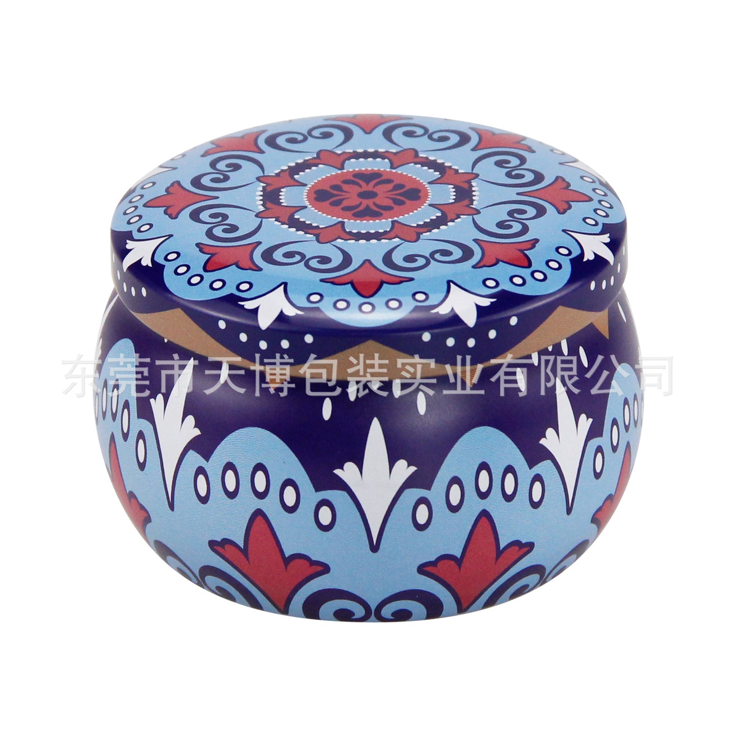 Popular Ethnic Style Aromatherapy Jar Candle Tinplate Wedding Candy Gift Box Round Tea Universal Packaging Box