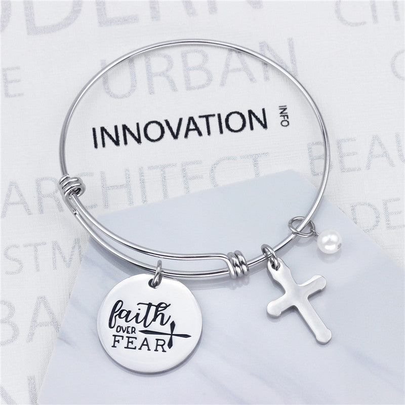 Fashion Creative Lettering Faith Over Fear