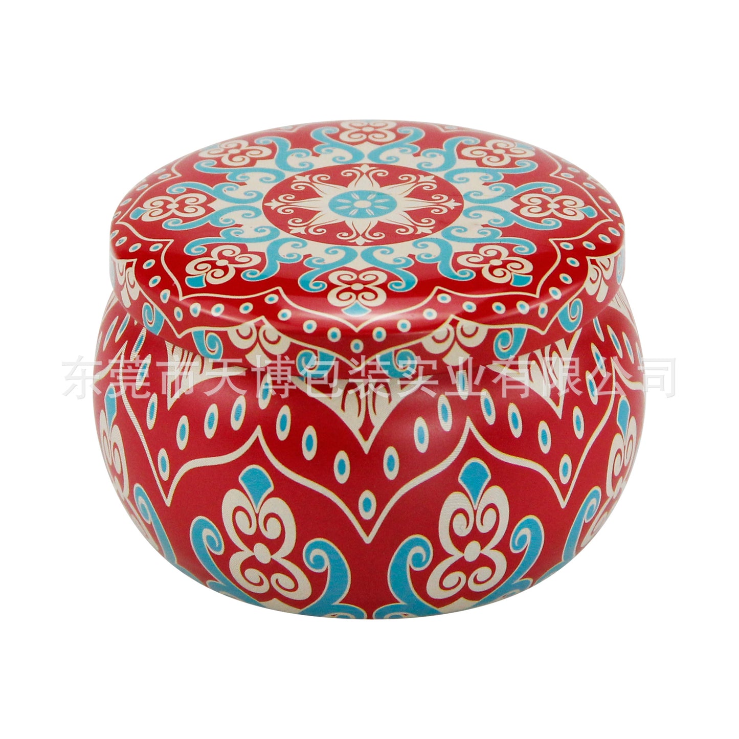 Popular Ethnic Style Aromatherapy Jar Candle Tinplate Wedding Candy Gift Box Round Tea Universal Packaging Box