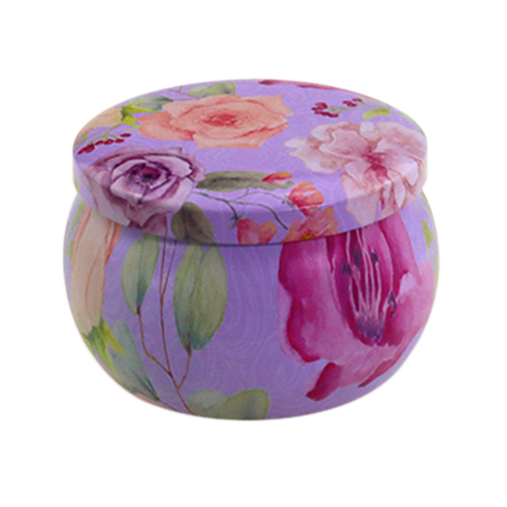 Popular Ethnic Style Aromatherapy Jar Candle Tinplate Wedding Candy Gift Box Round Tea Universal Packaging Box