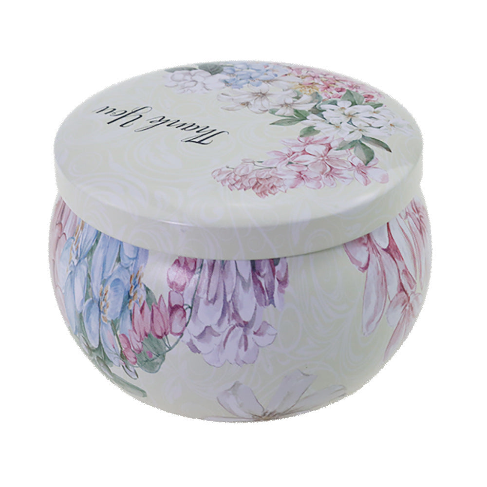 Popular Ethnic Style Aromatherapy Jar Candle Tinplate Wedding Candy Gift Box Round Tea Universal Packaging Box