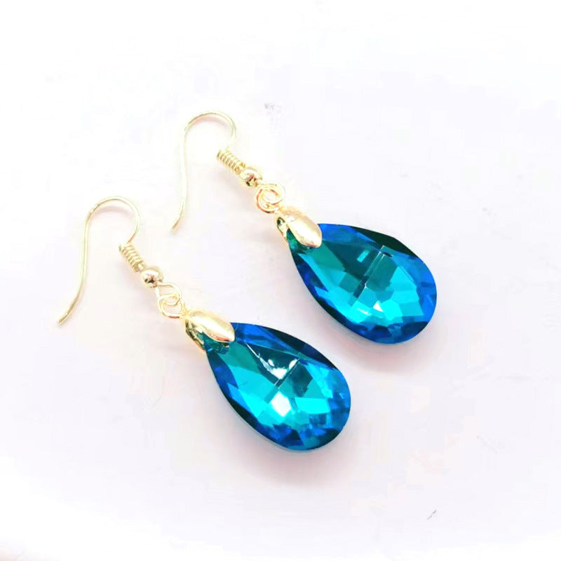 Long Geometric Water Drop Earrings Fashion