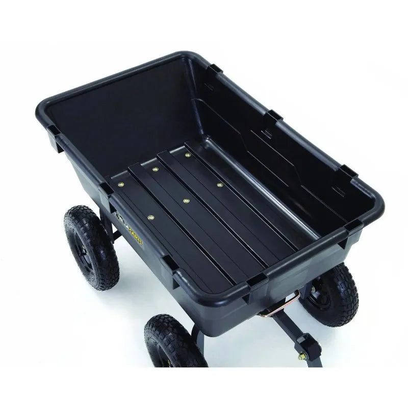 Carts GOR6PS 1200-lb. Heavy-Duty Poly Garden Dump Cart with 13" Tires