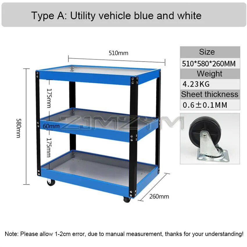 Trolley Tool Box With Wheels Rolling Service Storage Tools Workshop Cabinets Garage Cabinet Organizer Cart Holder Car