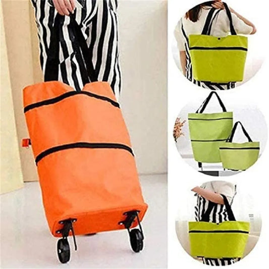 Folding Shopping Pull Cart Trolley Bag With Wheels Reusable Shopping Bags Big Capacity Bags Food Organizer Vegetables Bag