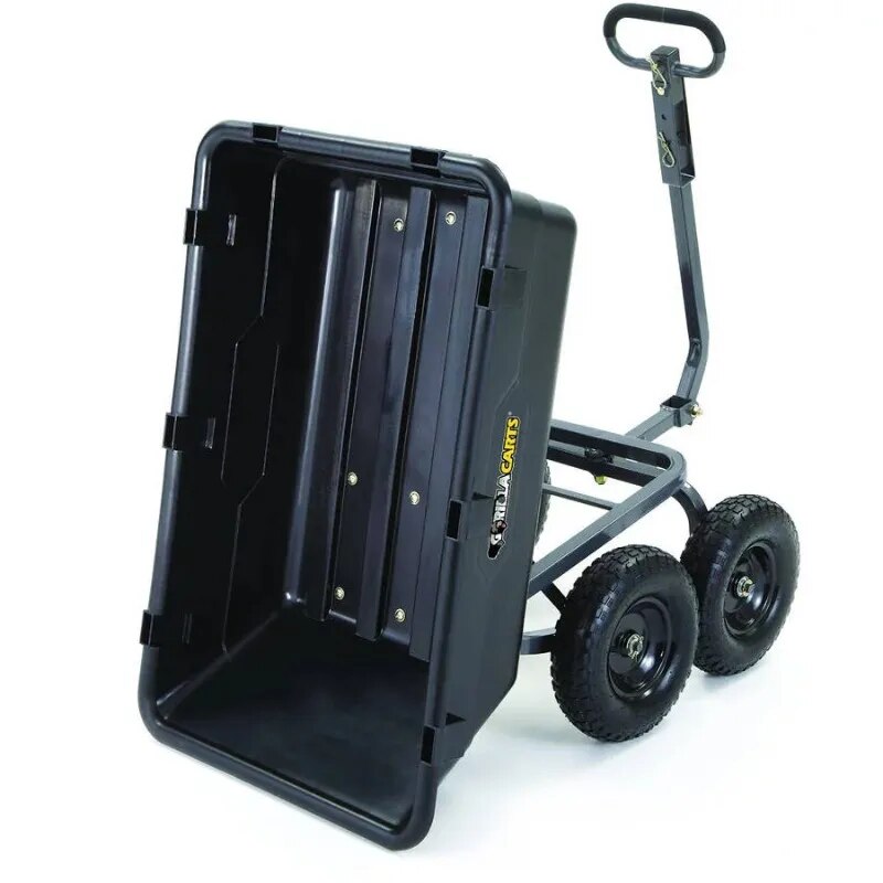 Carts GOR6PS 1200-lb. Heavy-Duty Poly Garden Dump Cart with 13" Tires