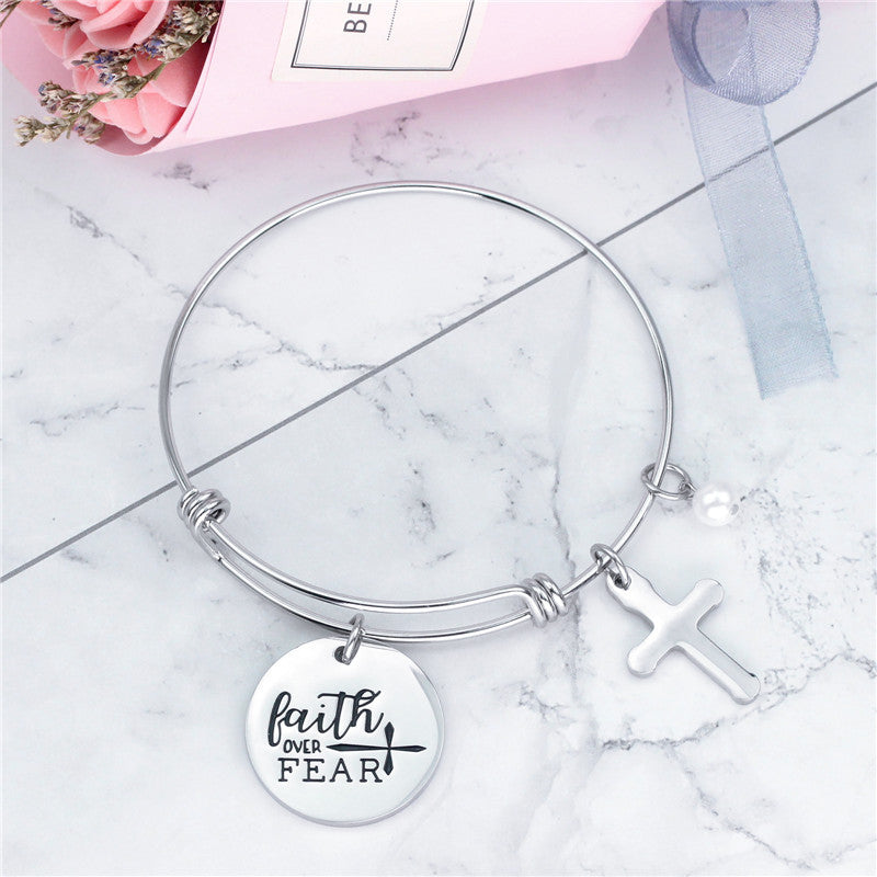 Fashion Creative Lettering Faith Over Fear