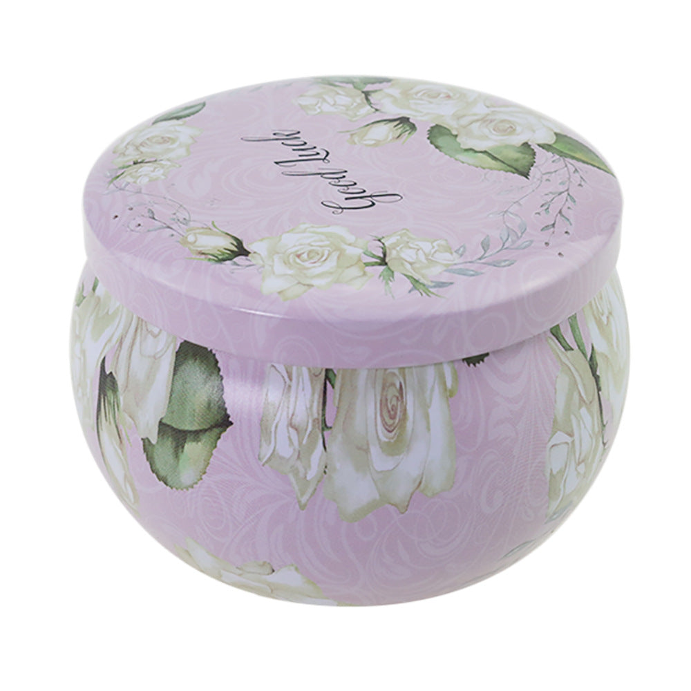 Popular Ethnic Style Aromatherapy Jar Candle Tinplate Wedding Candy Gift Box Round Tea Universal Packaging Box