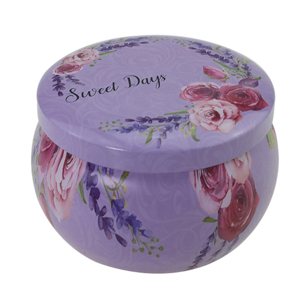 Popular Ethnic Style Aromatherapy Jar Candle Tinplate Wedding Candy Gift Box Round Tea Universal Packaging Box