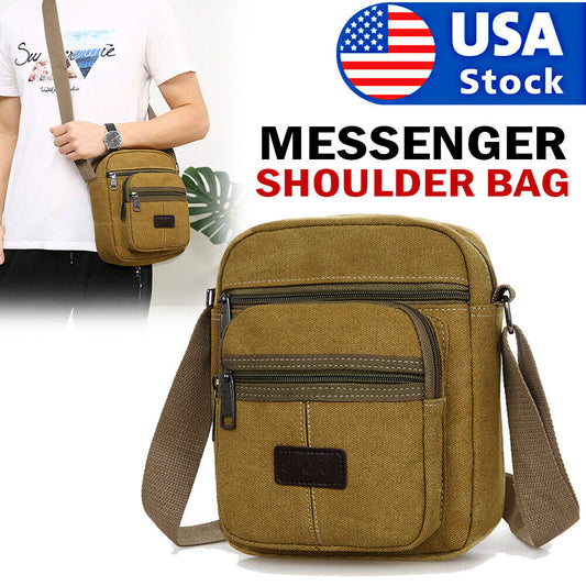 Crossbody Bag Canvas Bags Casual Shoulder Satchel Handbag Pouch Messenger Unisex